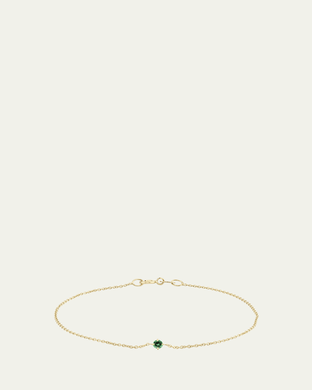 Round Emerald Floating Bracelet